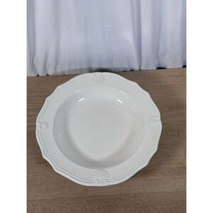 Mikasa DY902 South‎ Hampton 12" Serving Bowl White Shell Scroll Design Coastal